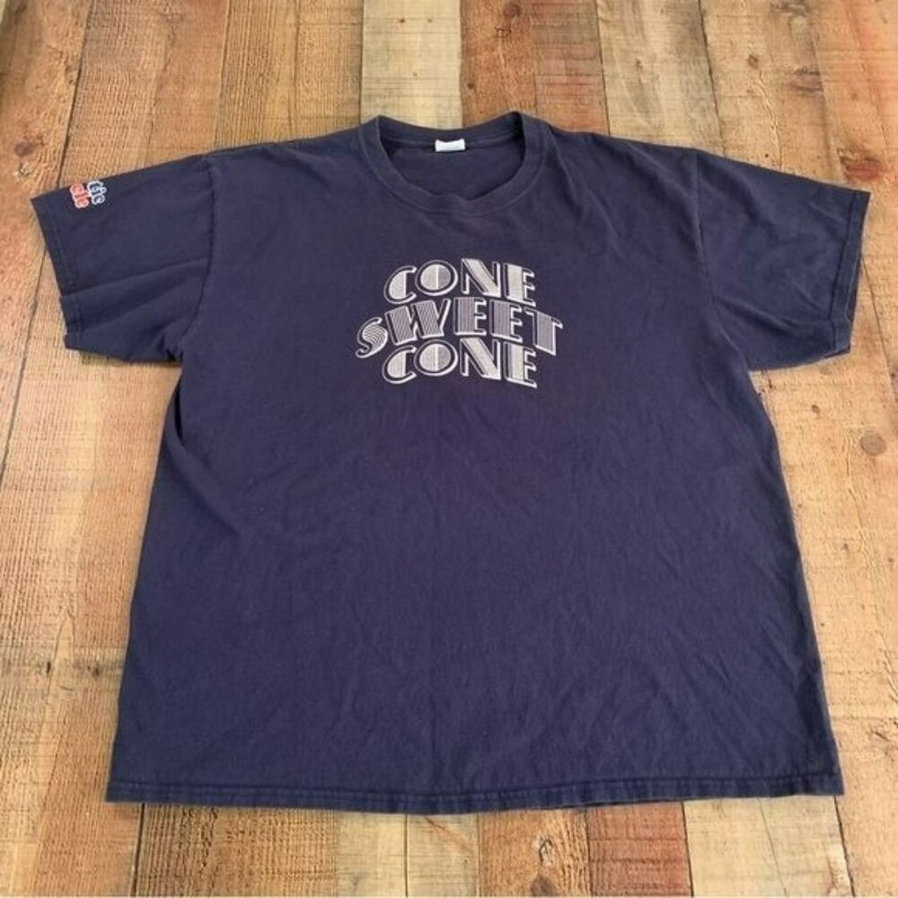 Arctic Circle mens short sleeve crew neck t-shirt with icecream graphic blue -XL